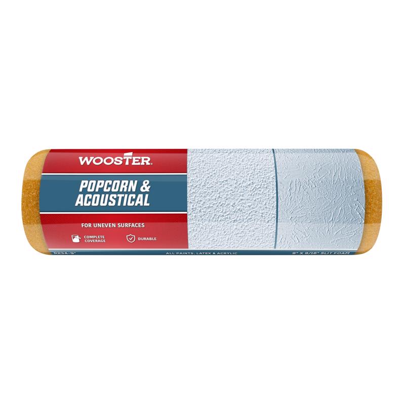 Wooster Brush R234-9 Popcorn Acoustical Roller Cover, 9/16-Inch Nap, 9-Inch