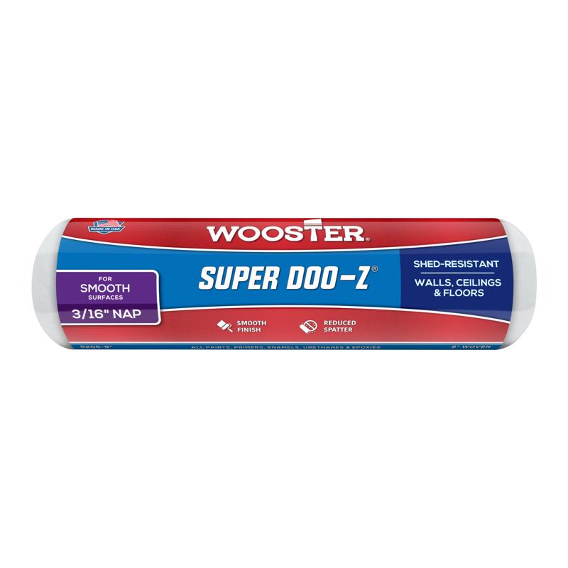 Wooster Super Doo-Z Fabric 3/16 in. x 9 in. W Paint Roller Cover For Smooth Surfaces 1 pk