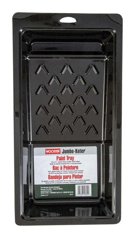 Wooster Brush BR403-4 1/2 Half Quart Deluxe Plastic Paint Tray, 4.5 Inch, Black