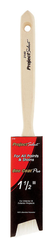 Linzer Project Select 1-1/2 in. W Angle Polyester Blend Trim Paint Brush 2140-15
