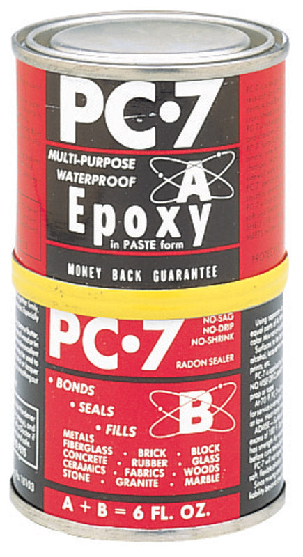 PC Products PC-7 Epoxy Adhesive Paste, Two-Part Heavy Duty, 1/2lb in Two Cans, Charcoal Gray 87770 PC7-1/2LB