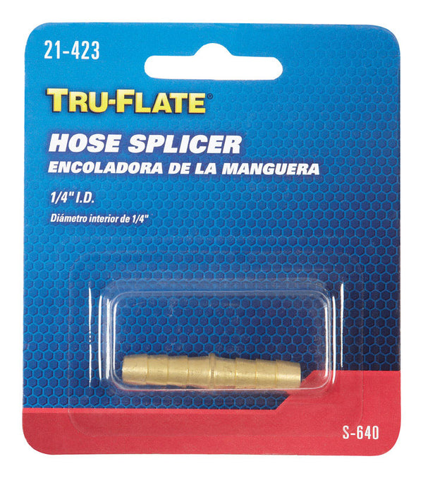 Tru-Flate 21-423 1/4" ID Hose Splicer Barb Type Hose Fitting TRFL21423