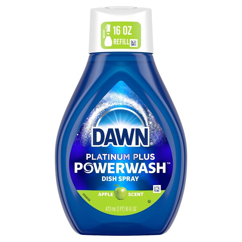Dawn 52367 Platinum Powerwash Dish Spray Soap, Apple Scent, 16-oz. Refill