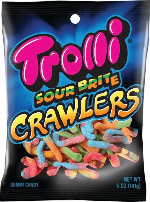 Trolli Sour Brite Crawlers Gummy Candy, 5 Ounce