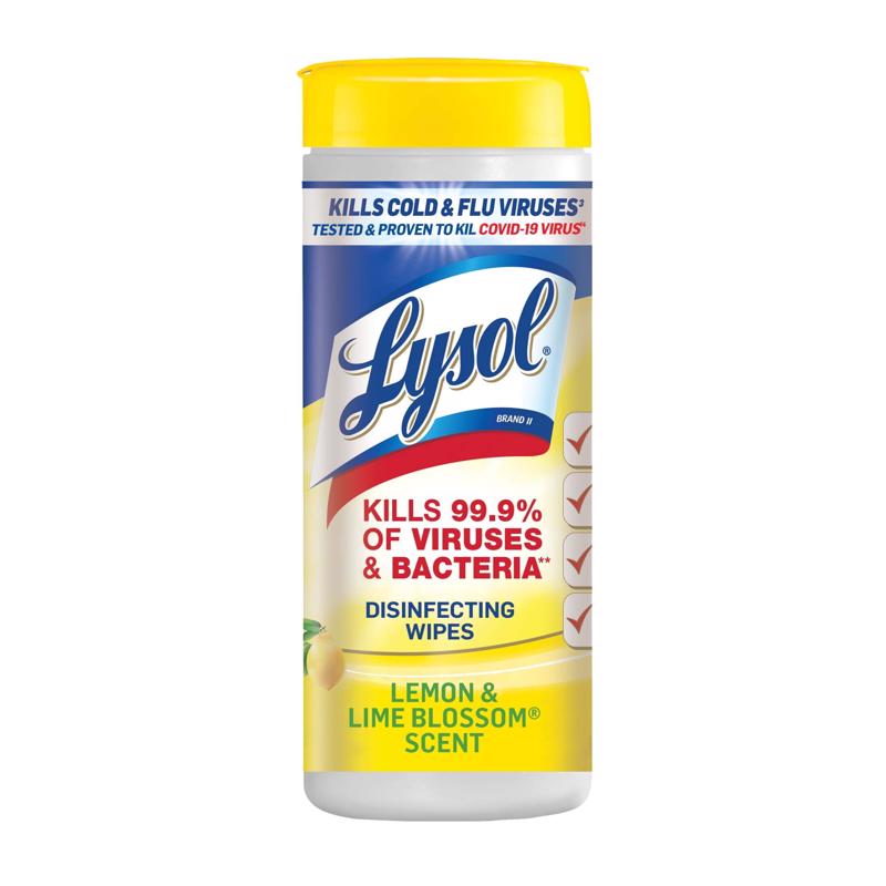 Lysol Disinfectant Wipes, For Disinfecting, Deodorizing, and Cleaning, Lemon & Lime Blossom, 35ct