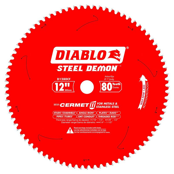 Diablo Freud 12 X 80 Ferrous CERMET CSB D1280CF
