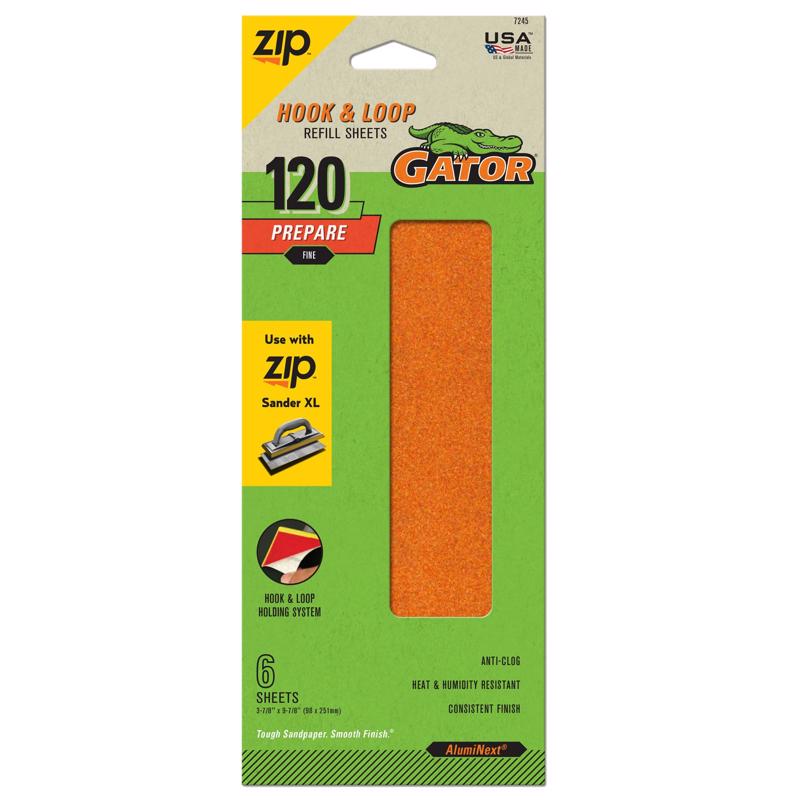 ALI INDUSTRIES 7245 120 Grit Sand Sheet, 6-Pack