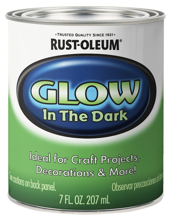 Rust-Oleum 214945 Glow in The Dark Brush On Paint, Half Pint , Green, 7 Fl Oz (Pack of 1)