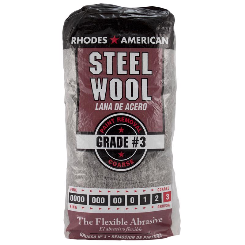 Rhodes American 3 Grade Medium Steel Wool Pad 12 pk