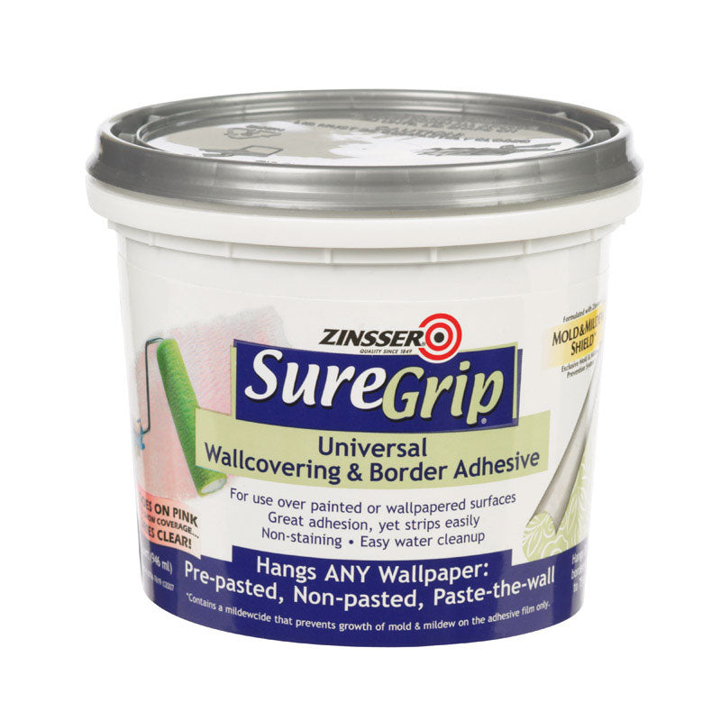Zinsser SureGrip Universal Border Adhesive, Quart