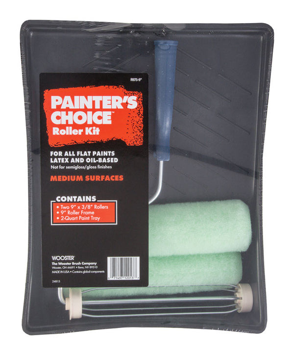 Wooster Brush R975-9 Painter's Choice Roller Kit, 3/8-Inch, 9-Inch