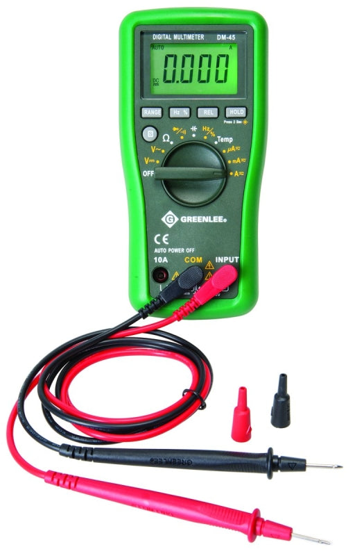 Greenlee - Dmm, 600V Ac/Dc, 10A, Cap,Temp, Elec Test Instruments (DM-45)
