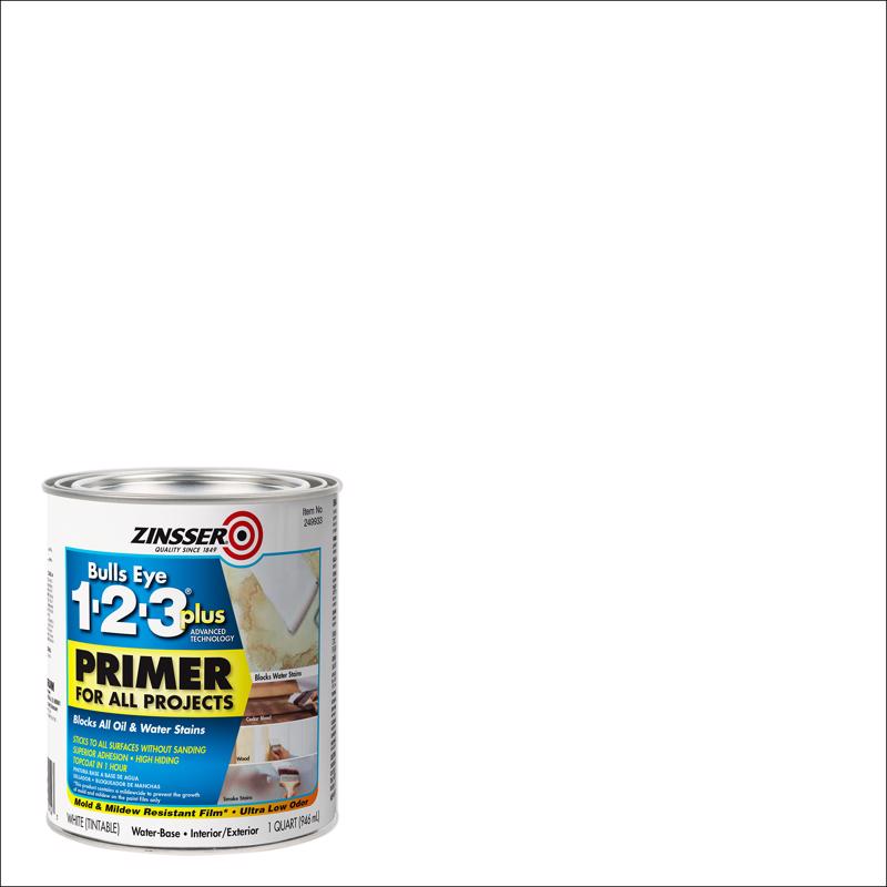 Zinsser Rust-OLEUM 249933 1-2-3 Plus, 1 Quarts (Pack of 1), White, 11 Fl Oz