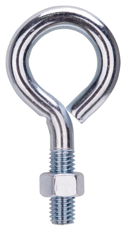 Mintcraft ProSource LR287 Eye Bolt, 1/2 in Thread, 1/2 in Dia Eye, Steel, Zinc