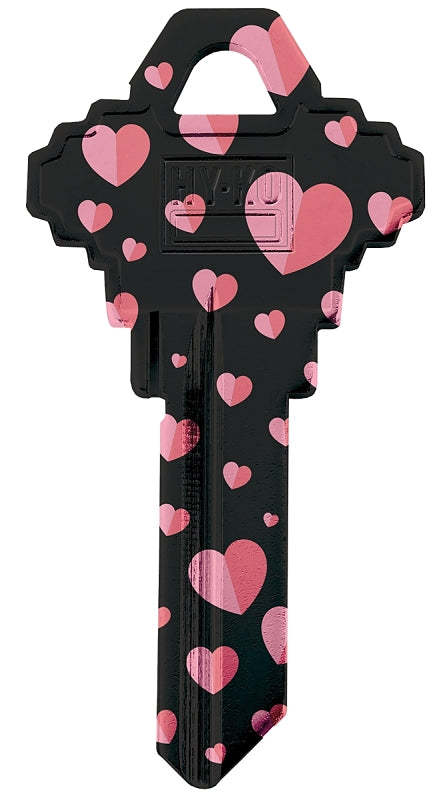 Hy-Ko Key SC1-30 Blk/Pnk Heart 16010SC1-30 (10-Pack)