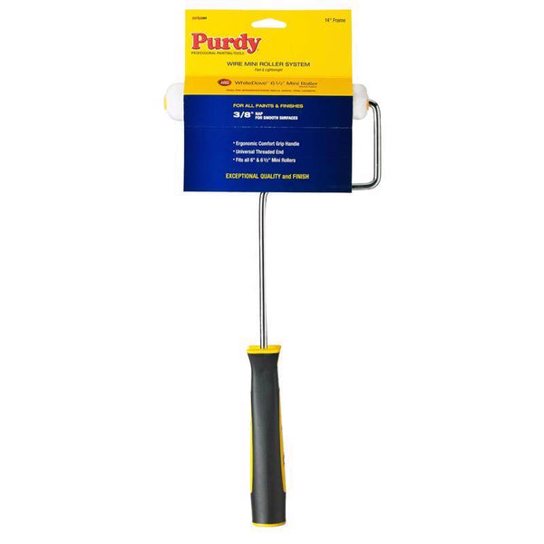Purdy 140765014 14 inch Wire Mini Roller System White Dove, 6-1/2 inch by 3/8 inch nap 14A765014