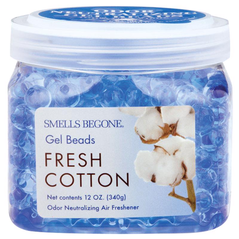 SMELLS BEGONE 52012 Odor Neutralizing Gel Beads, Fresh Cotton by Smells Begone
