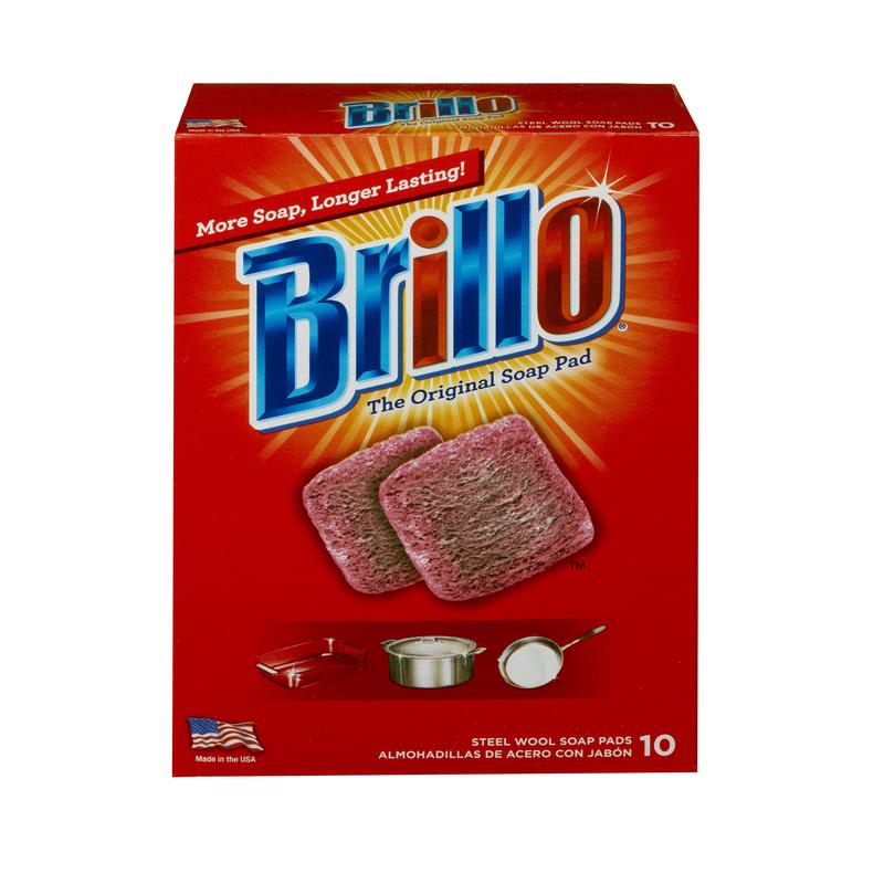 Brillo® Steel Wool Soap Pads, 10 Count