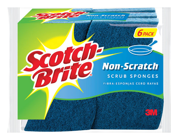 Scotch-Brite Non-Scratch Scrubber 526-6 cleaning sponges, Blue