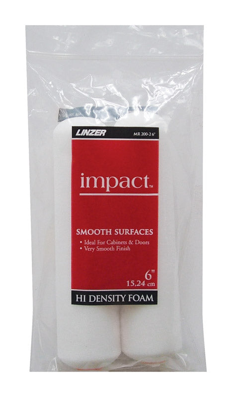 LINZER MR200 2 0600 2-Pack American Brush MR200-2-6 2PK 6" Foam Roll Cover, 6"
