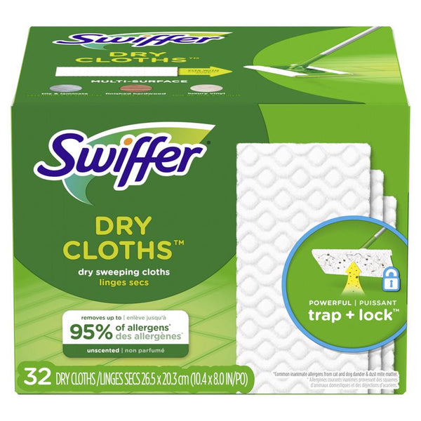 Procter & Gamble Swiffer Sweeper Dry Cloths Refill 8 " X 10.4 " 32 Count 80374629