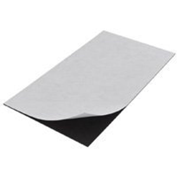 Master Magnetics Flexible Magnet Sheet With Adhesive & Project Idea Sheet, 0.020 in. Thick, 5 in. Wide, 8 in. Length (Pack of 1) 07014