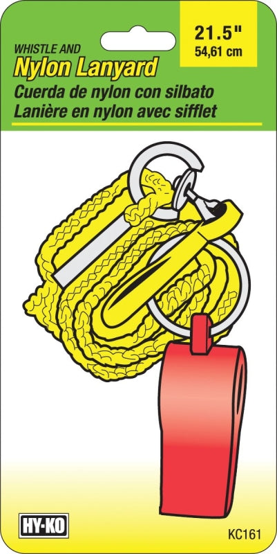 Hy-Ko Products HY-KO PROD Nylon Lanyard/Whistle, 21" (KC161)