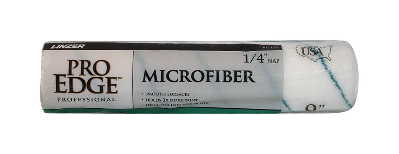 Linzer Products RC-172 Linzer Rc172-9 Shed-Free Paint Roller, 1/4 in Nap, 9 in L, Microfiber Cover, White
