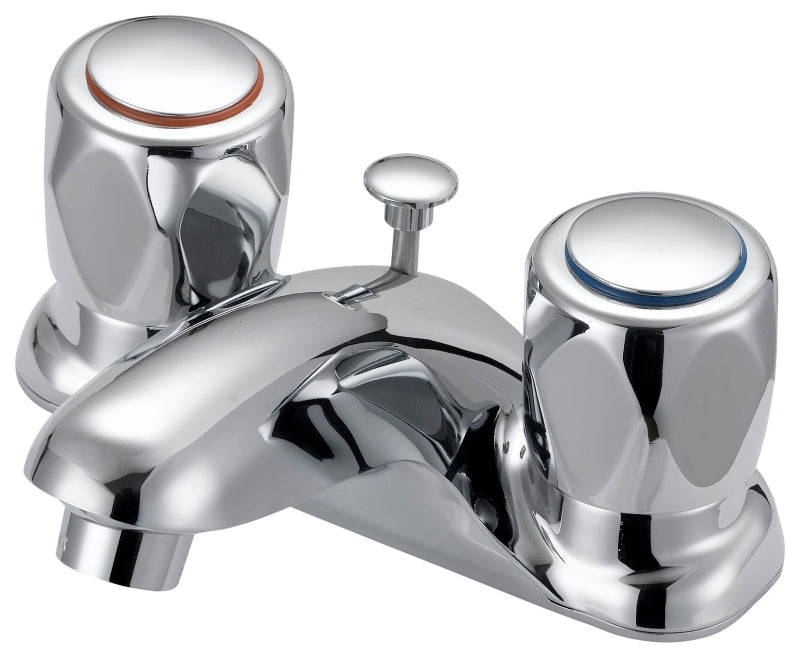 Boston Harbor Lavatory Faucet 4" 2 Handle Round Chrome