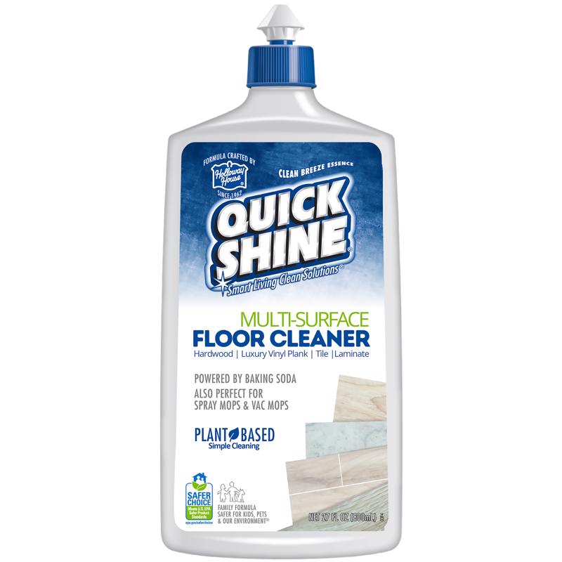Quick Shine Multi Surface Floor Cleaner 27oz | Ready to Use, Dirt Dissolving, Streak Free, No Rinse | Use on Hardwood, Laminate, Luxury Vinyl Plank LVT, Tile & Stone | Safer Choice Cleaner