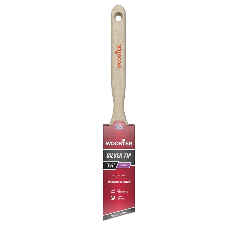 Wooster Brush 5221-1 1/2 5221-3 Silver Tip Angle Sash Paintbrush, 1-1/2 Inch