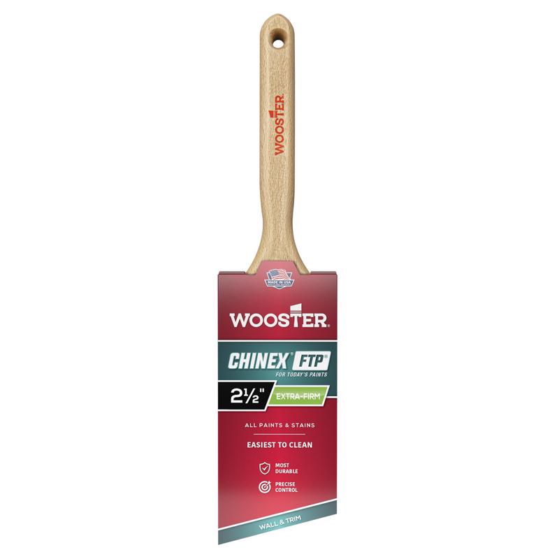 Wooster Brush 4410-2 1/2 Chinex FTP Angle Sash Paintbrush, 2-1/2 Inch