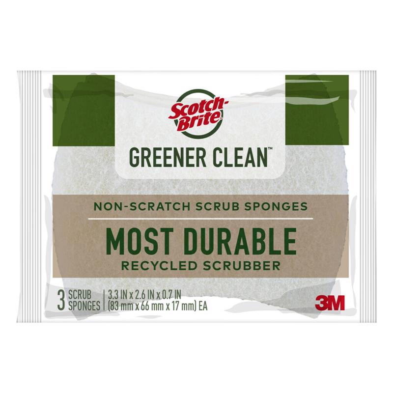 Scotch-Brite Greener Clean Non-Scratch Scrub Sponge, 3 Pack (8-Pack)