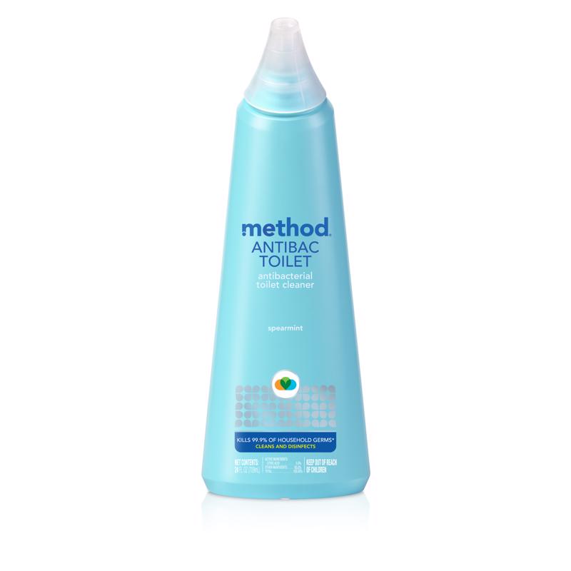 Method Antibacterial Toilet Bowl Cleaner, Spearmint, Kills 99.9% of Household Germs, 24 Fl Oz