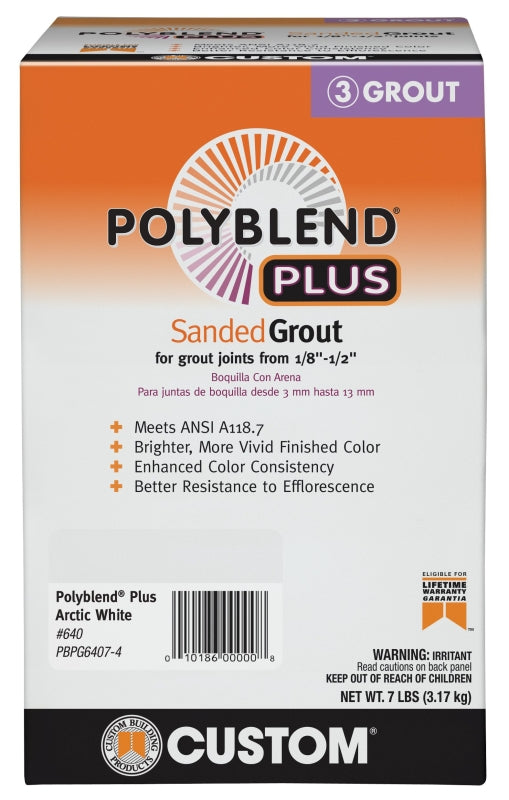 Custom Building Prod PBPG6407-4 7LB Arc WHT Sand Grout - Quantity 1