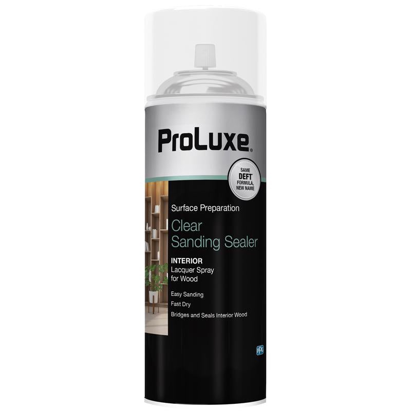ProLuxe PLX015S/54 Sanding Sealer, Satin, Aerosol, Clear, 12 oz, Spray Bottle