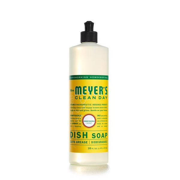 Mrs. Meyer's Clean Day Liquid Dish Soap, Honeysuckle, 16 Ounce (Pack of 2) 17423