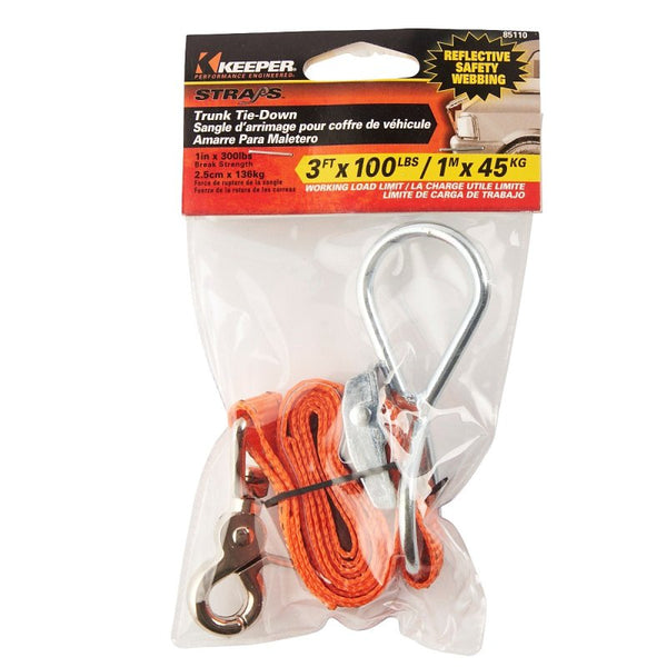Keeper (85110) 3' x 1" Trunk Tie-Down