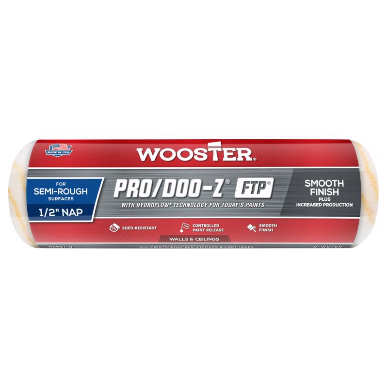 Wooster Brush RR667-9 Inch Pro Doo Z FTP Roller Cover, 1/2-Inch Nap