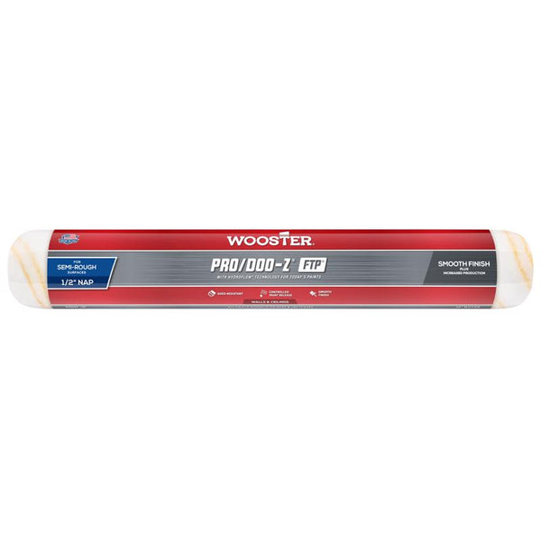 Wooster Brush RR667-18 Inch Pro Doo Z FTP Roller Cover, 1/2-Inch Nap
