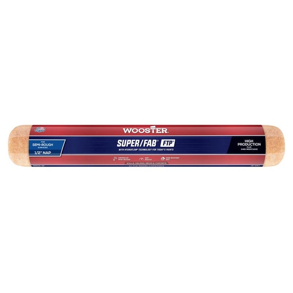 Wooster Brush RR924-18 Inch Super Fab FTP Roller Cover, 1/2-Inch Nap