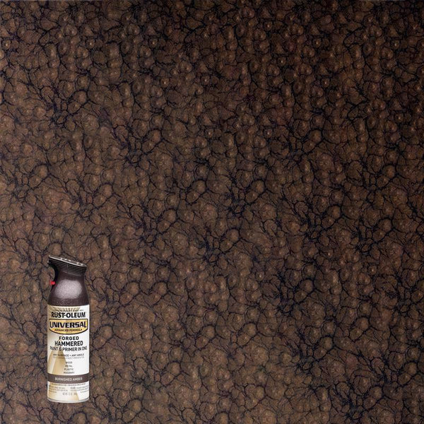Rust-Oleum 271480 Universal All Surface Forged Hammered Spray Paint, 12 oz, Burnished Amber