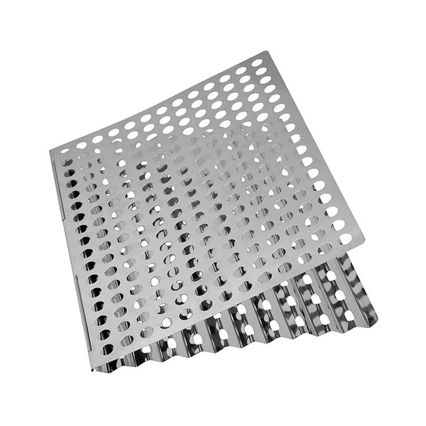 Mr. Bar-B-Q 06039Y Dual Sided Reusable BBQ Sheet | Commercial Grade Stainless Steel | Easy to Use Grilling Accessories | Perfect for Covering Messy Grids | Great for Delicate Foods | 12 x 18 Inches