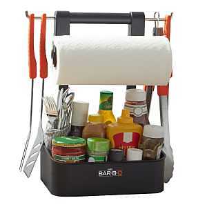 Mr. Bar-B-Q Collapsible Grilling Caddy, Store All Your BBQ Accessories in One Place, Perfect for Outdoor Cooking, Boating, Camping & RVs
