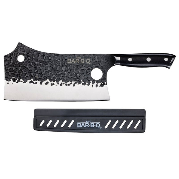 Mr. Bar-B-Q Grillers Cleaver Knife, Stainless Steel BBQ Meat Cleaver with Ergonomic Non-Slip Handle, Heavy-Duty Cutting Knife for Grilling, Barbecue, Meat Preparation and Outdoor Cooking 40010Y