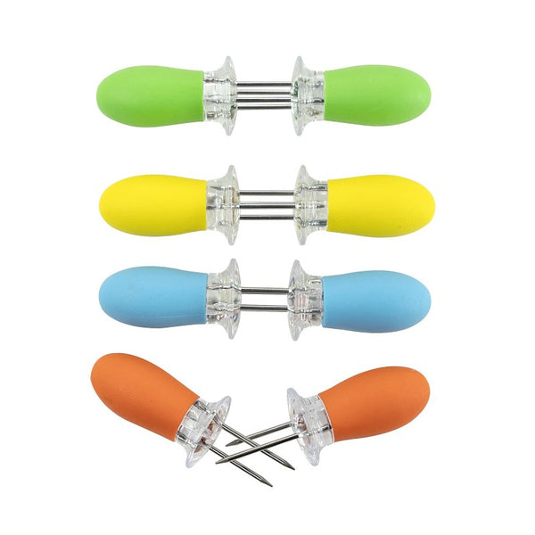 Mr. Bar-B-Q Easy Grip Corn on the Cob Holders Multicolor Grips Skewers 8 Count 40350Y