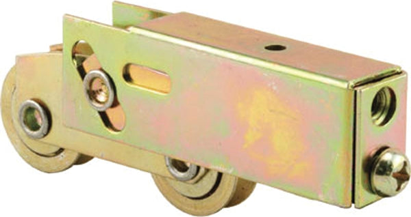 Prime-Line D 1735 Roller Assembly, 1-1/4 In. Tandem Wheels, Concave Edge, Ball Bearing (Single Pack)