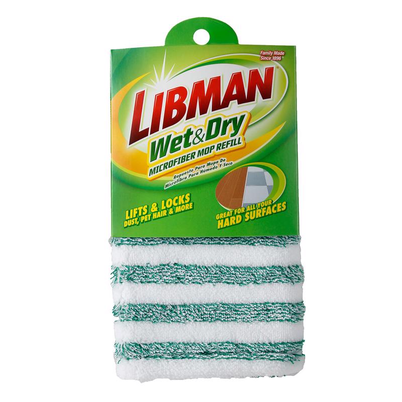 Libman 00119 18-Inch Microfiber 0119 Wet/Dry Floor Mop Refill Pad