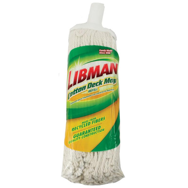 Libman 7 in. W x 12.8 in. L Cotton Deck Mop Refill 1 pk 90