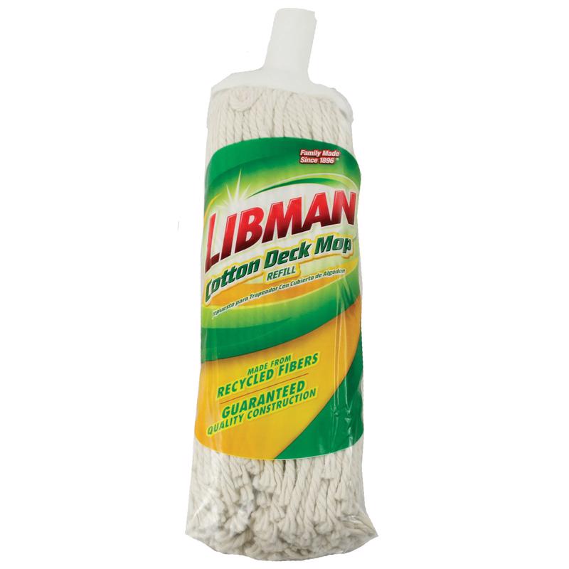 Libman 7 in. W x 12.8 in. L Cotton Deck Mop Refill 1 pk